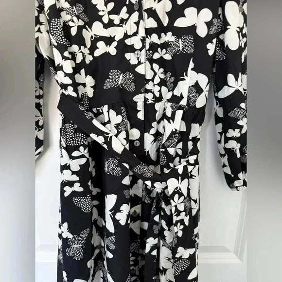 DOTTED BUTTERFLIES POPLIN SHIRTDRESS - Picture 4 of 7